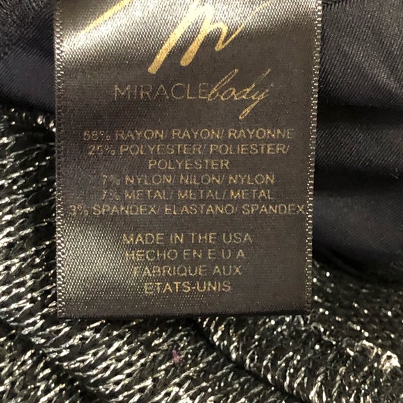 Miracle Body by Miraclesuit Black & Silver Cowl Neck - Picture 7 of 8